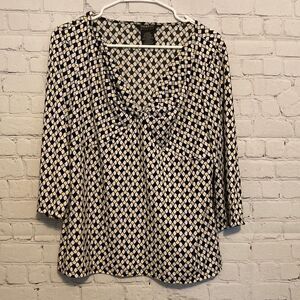 George stretch ladies XL blouse shirt V-neck
